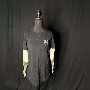 Victoria's Secret PINK Black and Leopard Sweatshirt